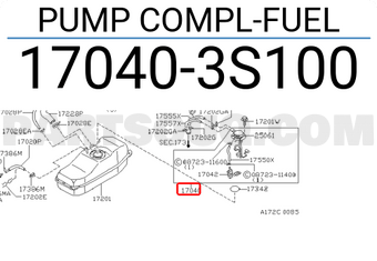 Nissan 170403S100 PUMP COMPL-FUEL