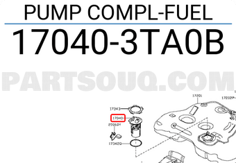 Nissan 170403TA0B PUMP COMPL-FUEL