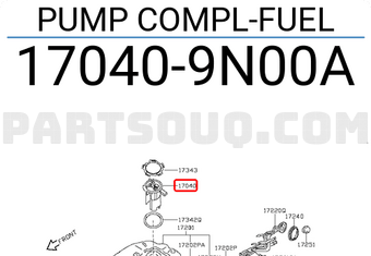 Nissan 170409N00A PUMP COMPL-FUEL