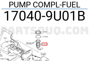 Nissan 170409U01B PUMP COMPL-FUEL