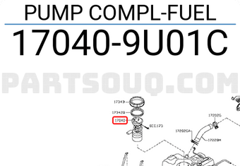 Nissan 170409U01C PUMP COMPL-FUEL