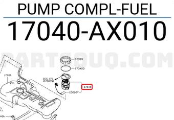 Nissan 17040AX010 PUMP COMPL-FUEL