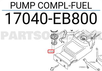 Nissan 17040EB800 PUMP COMPL-FUEL