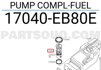 Nissan 17040EB80E PUMP COMPL-FUEL