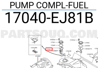 Nissan 17040EJ81B PUMP COMPL-FUEL