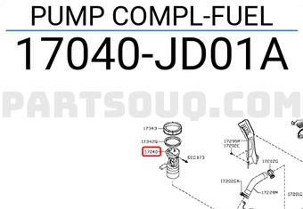 Nissan 17040JD01A PUMP COMPL-FUEL