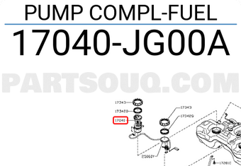 Nissan 17040JG00A PUMP COMPL-FUEL