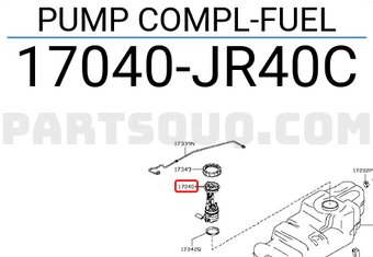 Nissan 17040JR40C PUMP COMPL-FUEL