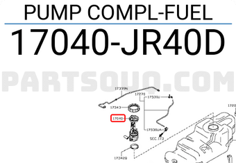 Nissan 17040JR40D PUMP COMPL-FUEL