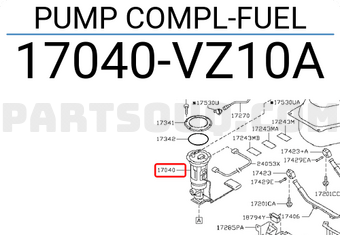 Nissan 17040VZ10A PUMP COMPL-FUEL