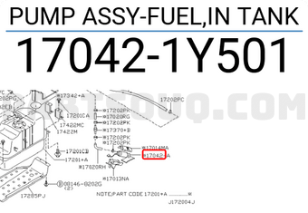 Nissan 170421Y501 PUMP ASSY-FUEL,IN TANK