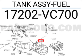 Nissan 17202VC700 TANK ASSY-FUEL