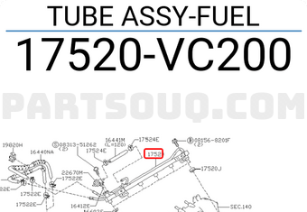 Nissan 17520VC200 TUBE ASSY-FUEL