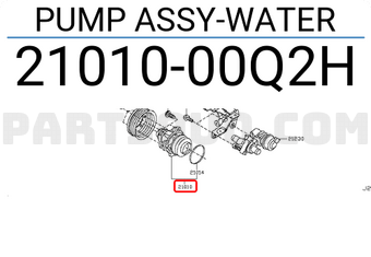 Nissan 2101000Q2H PUMP ASSY-WATER