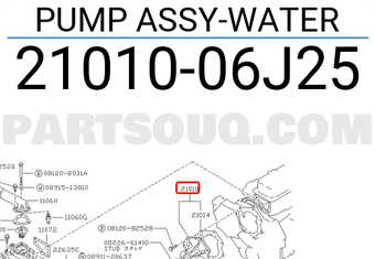 Nissan 2101006J25 PUMP ASSY-WATER