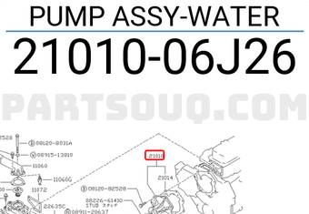 Nissan 2101006J26 PUMP ASSY-WATER