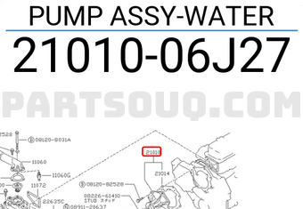 Nissan 2101006J27 PUMP ASSY-WATER