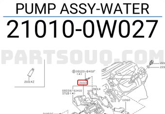 Nissan 210100W027 PUMP ASSY-WATER