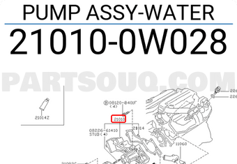 Nissan 210100W028 PUMP ASSY-WATER