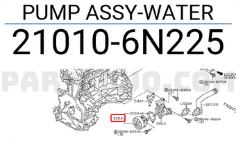 Nissan 210106N225 PUMP ASSY-WATER