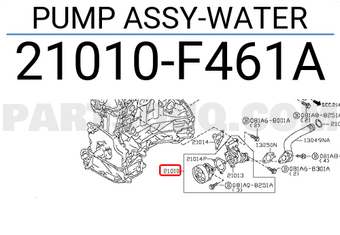 Nissan 21010F461A PUMP ASSY-WATER