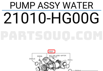 Nissan 21010HG00G PUMP ASSY WATER