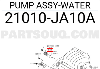 Nissan 21010JA10A PUMP ASSY-WATER