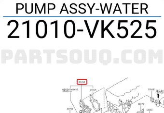 Nissan 21010VK525 PUMP ASSY-WATER