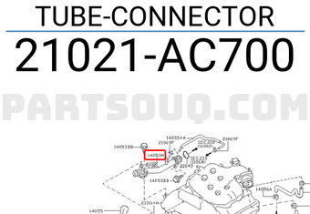Nissan 21021AC700 TUBE-CONNECTOR