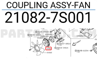 Nissan 210827S001 COUPLING ASSY-FAN