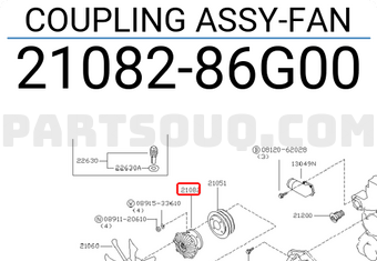 Nissan 2108286G00 COUPLING ASSY-FAN