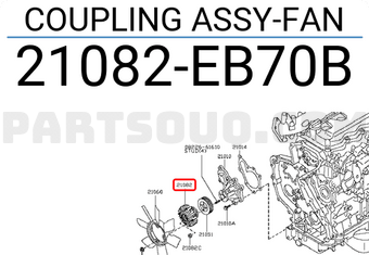 Nissan 21082EB70B COUPLING ASSY-FAN