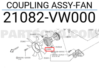 Nissan 21082VW000 COUPLING ASSY-FAN