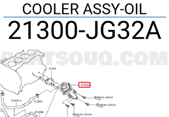 Nissan 21300JG32A COOLER ASSY-OIL