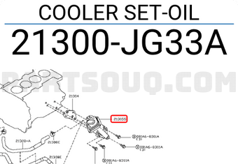 Nissan 21300JG33A COOLER SET-OIL