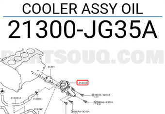 Nissan 21300JG35A COOLER ASSY OIL