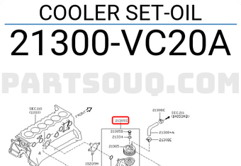 Nissan 21300VC20A COOLER SET-OIL