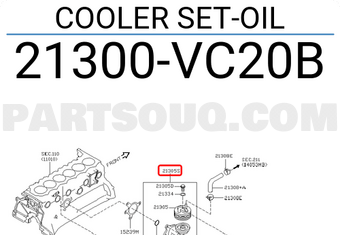 Nissan 21300VC20B COOLER SET-OIL