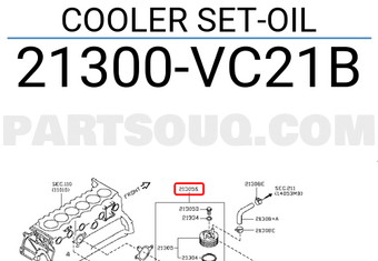 Nissan 21300VC21B COOLER SET-OIL