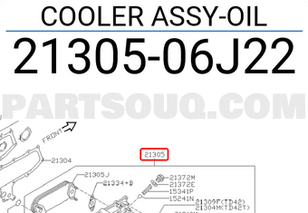 Nissan 2130506J22 COOLER ASSY-OIL