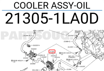 Nissan 213051LA0D COOLER ASSY-OIL