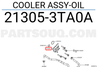 Nissan 213053TA0A COOLER ASSY-OIL