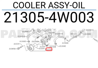 Nissan 213054W003 COOLER ASSY-OIL
