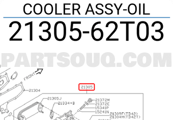 Nissan 2130562T03 COOLER ASSY-OIL