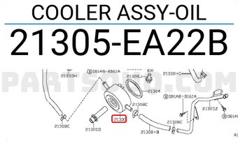 Nissan 21305EA22B COOLER ASSY-OIL