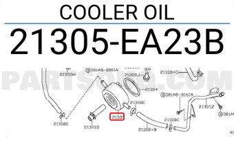 Nissan 21305EA23B COOLER OIL