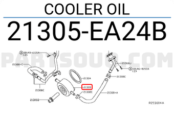 Nissan 21305EA24B COOLER OIL