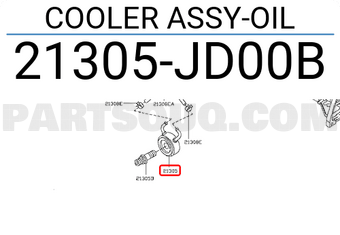 Nissan 21305JD00B COOLER ASSY-OIL