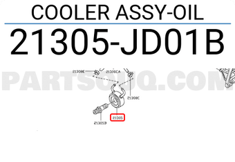 Nissan 21305JD01B COOLER ASSY-OIL