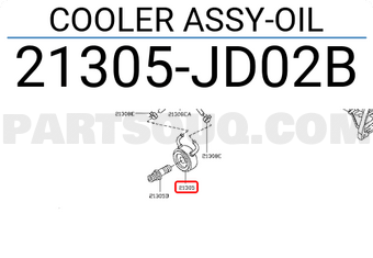 Nissan 21305JD02B COOLER ASSY-OIL